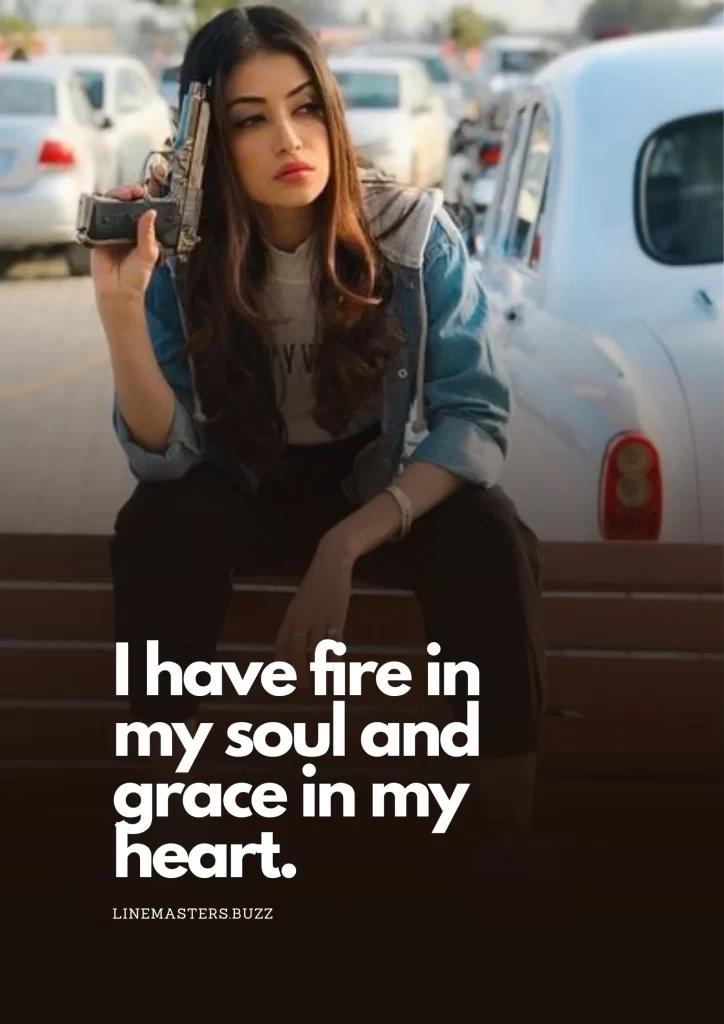 Girl with gun and showing her attitude