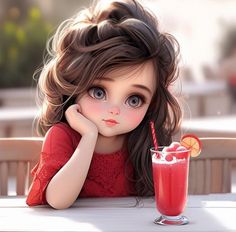 cute cartoon girl images for whatsapp dp1